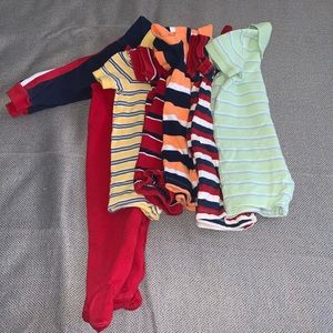Lot Of 6 Ralph Lauren Shortalls / Footie 3m / 6 m